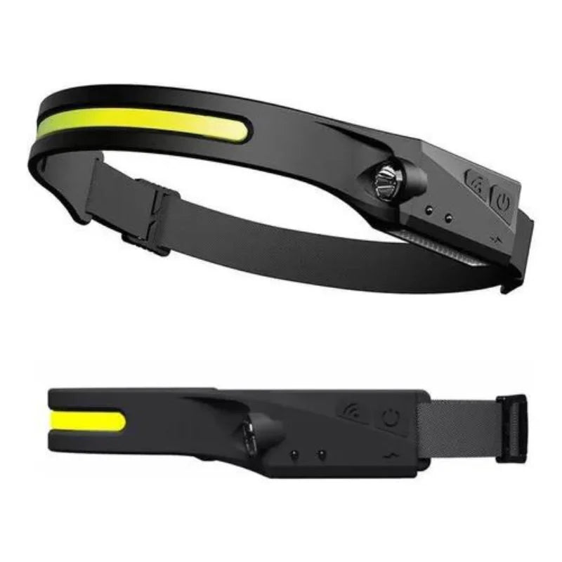 Lanterna de Cabeça Recarregável Led Corpo Motion Camping Torck Light Lamp Com Usb